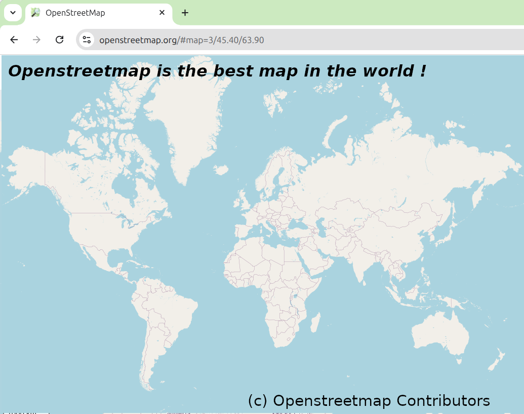 Blank OSM map